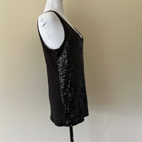 J. Crew Black Sequin Sleeveless Cami Tank Top Size M NWT - Picture 4 of 6